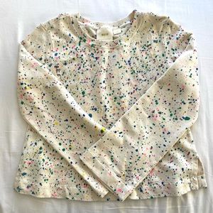 Maeve by Anthropologie Rainbow Paint Splatter Cropped Sweatshirt (NWOT)